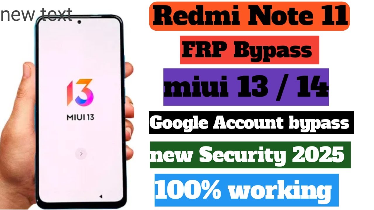 Redmi Note 11 Frp Bypass Android 14 MIUI 13 |Gmail/Google Account Unlock Redmi Note 11 Without Pc