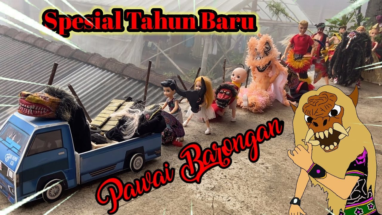 KARNAVAL BARONGAN SPESIAL TAHUN BARU , barongan ,jaranan,warok,barongsai | versi miniatur