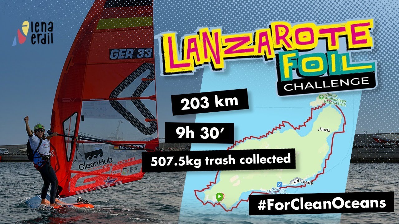 I FOILED AROUND LANZAROTE | 9.5 HOURS | 203KM | 507KG of Trash collected