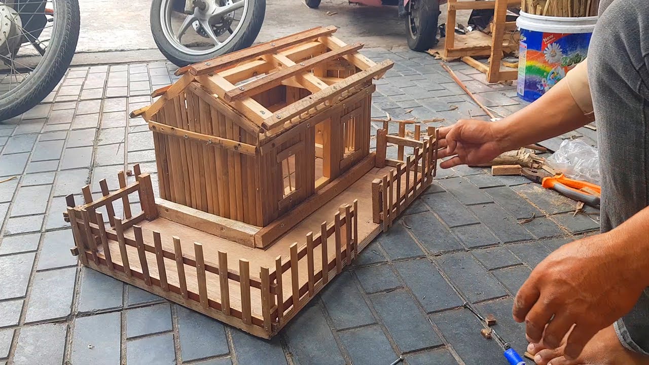 New Tiny House Wood build For Small Animals 7day Successful