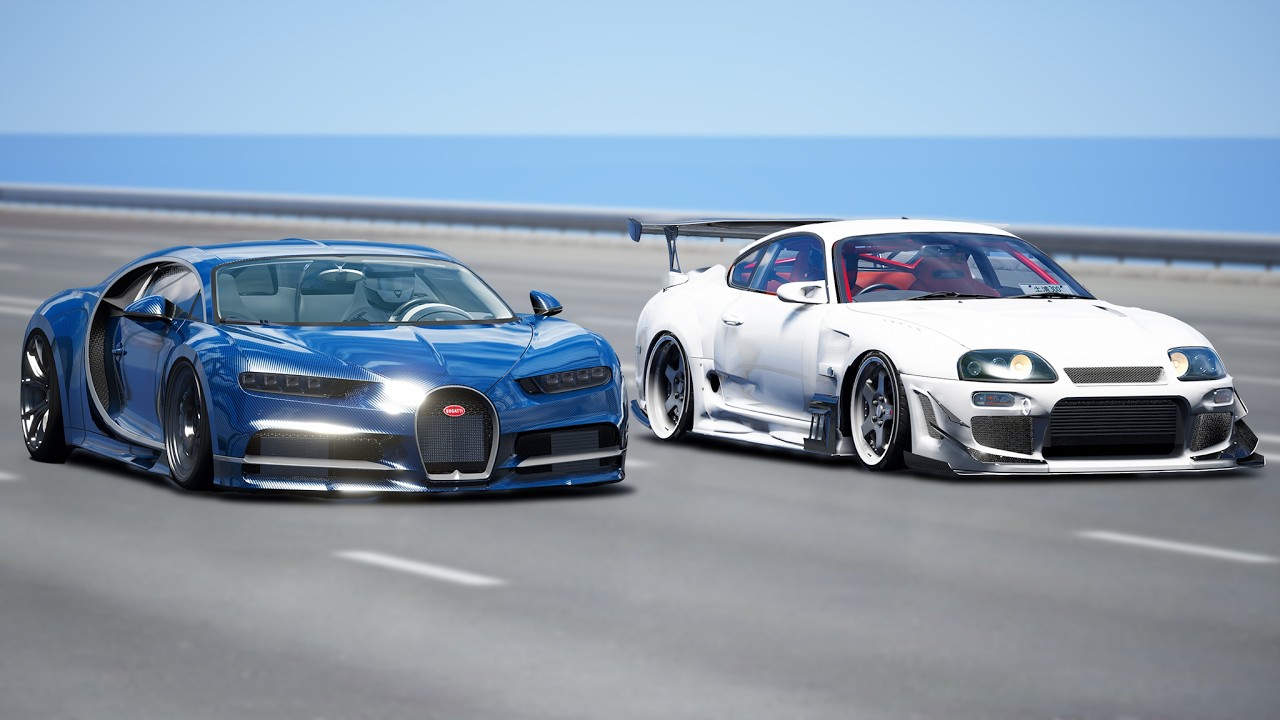 WORLDS FASTEST SUPRA vs Bugatti Chiron | DRAG & TRACK RACE