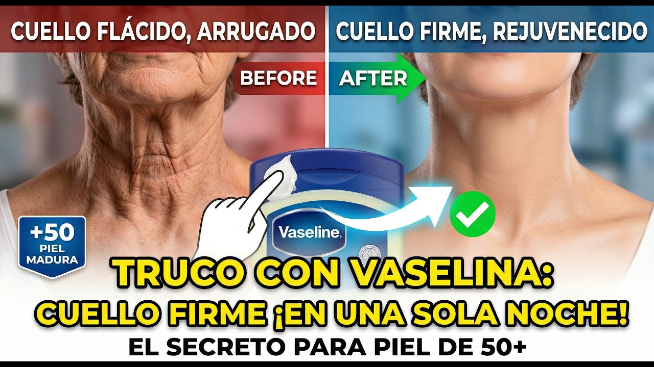 Piel Madura 50+ El Truco Con Vaselina Para El Cuello Flacido Piel Radiante a los 50+