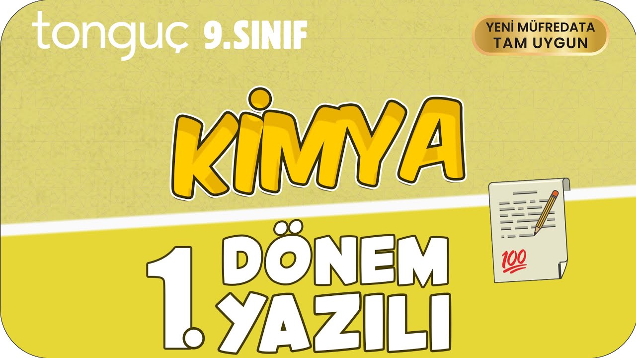 9.Sınıf Kimya 1.D&ouml;nem 1.Yazılıya Hazırlık 📑 #2026