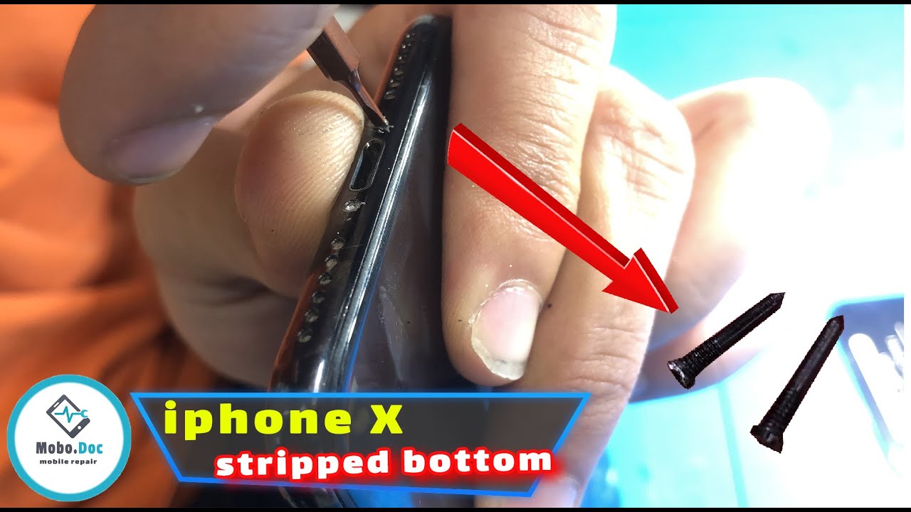 Как удалить нижние винты iPhone с зачищенными краями | Как я открываю iPhone x со снятыми винтами