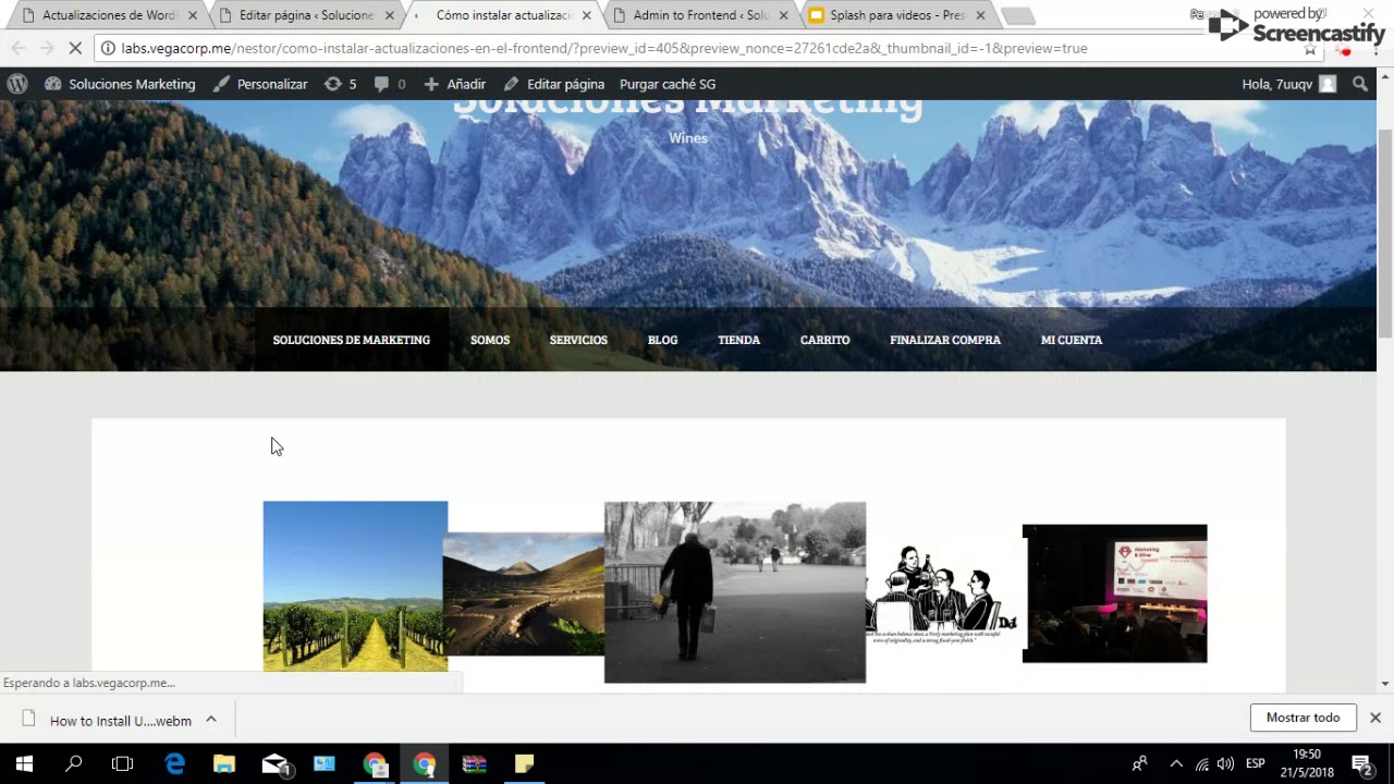 Cómo instalar actualizaciones desde el Frontend