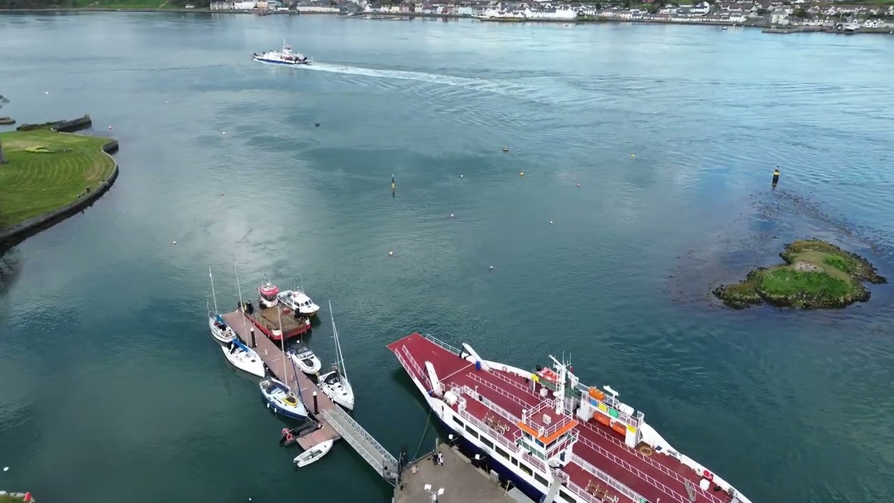 Strangford Village and Dolphins Drone Flight Northern Ireland