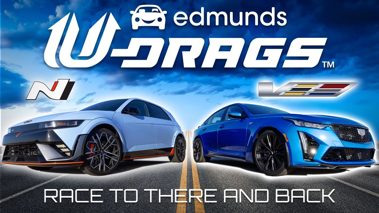 U-DRAGS RACE: Hyundai Ioniq 5 N vs. Cadillac CT5-V Blackwing | Quarter Mile, Handling, & More