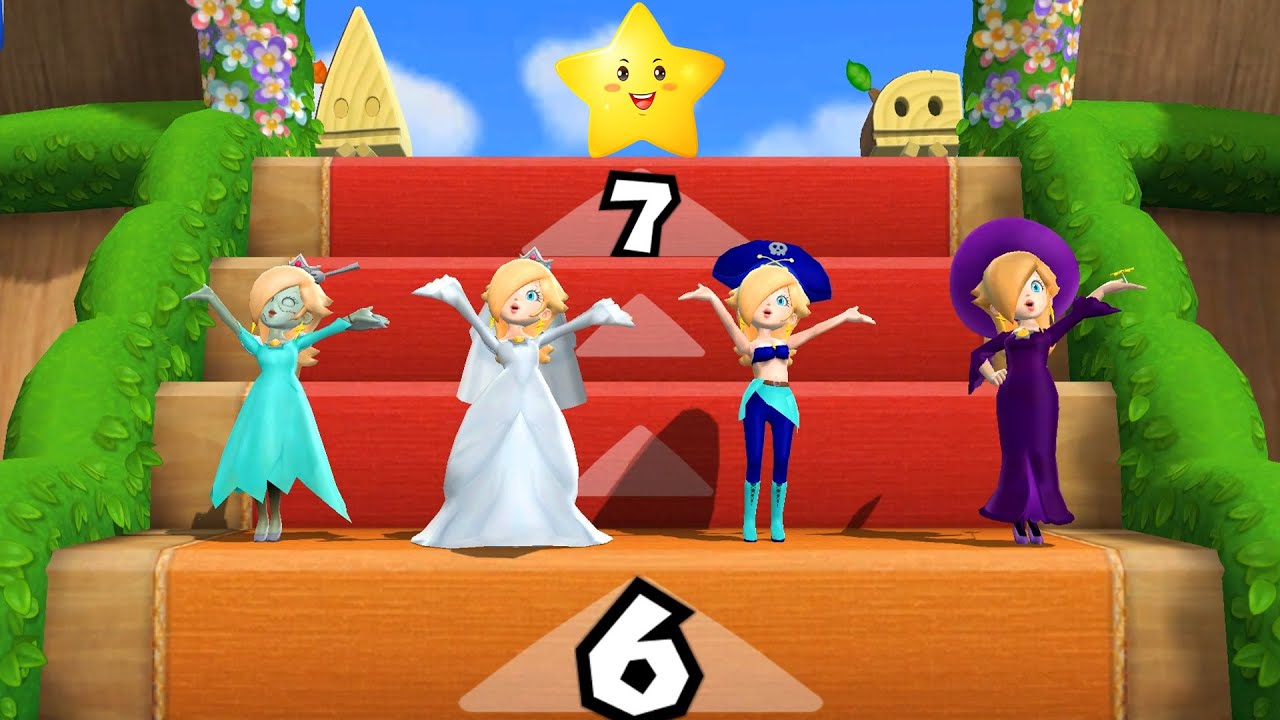Mario Party 9 Step It Up - All Rosalina Outfit Win (Master COM)