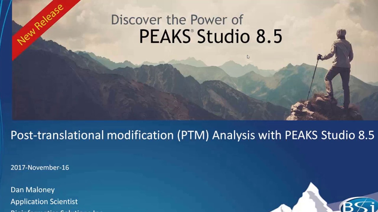 PEAKS Studio 8.5 | PEAKS PTM Analysis Webinar