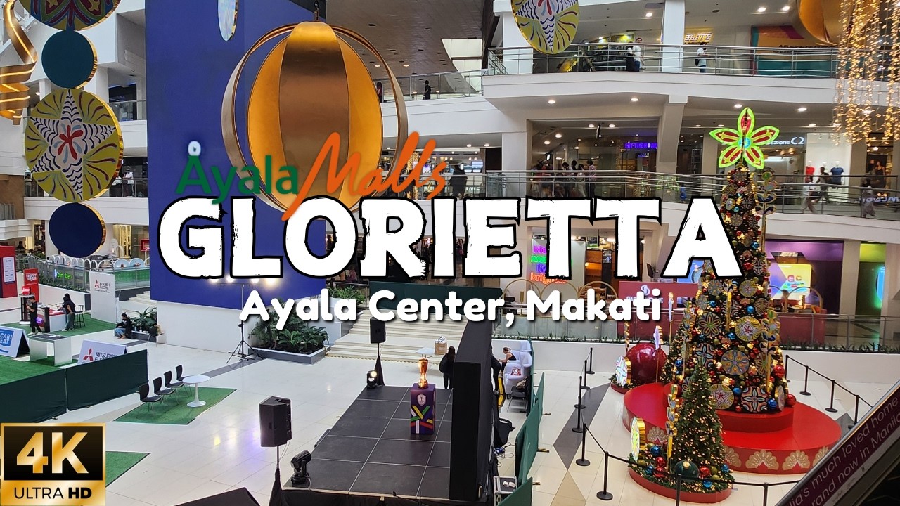 [4K] GLORIETTA: Walking Around at One of the Best Shopping Malls in Makati, Philippines | 2024
