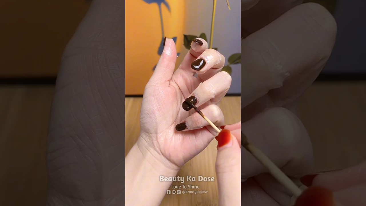 Natural gel nail achieve at home| how to make nail mehndi at home