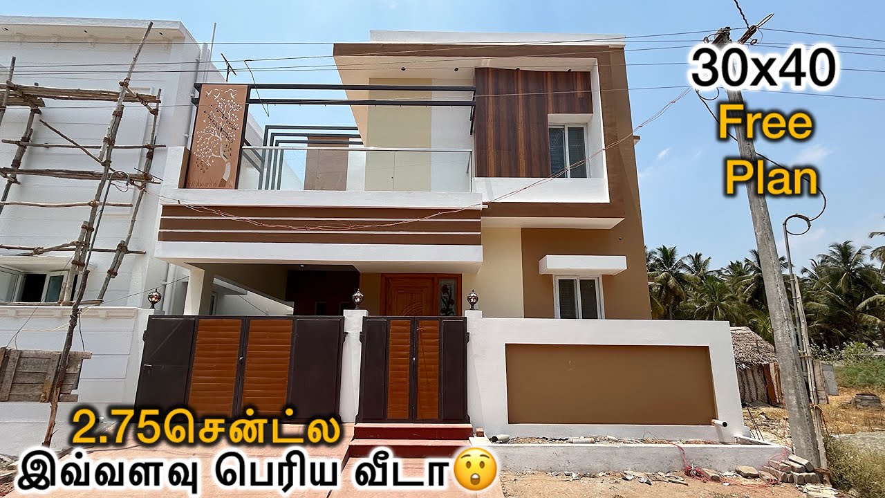 2.75 சென்ட்டில் இவ்வளவு பெரிய 3BHK Duplex வீடா😲👌 North Facing Semifurnished House | Epi-967
