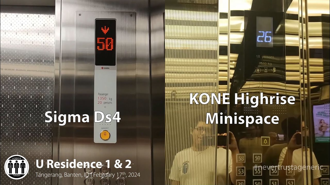 Sigma and KONE Traction Lifts / Elevators - U Residence, Tangerang, Banten (Towers 1 and 2)