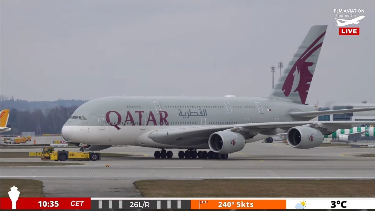 🔴 LIVE MUNICH AIRPORT QATAR A380 SUNDAY ACTION - PLANE SPOTTING LIVESTREAM