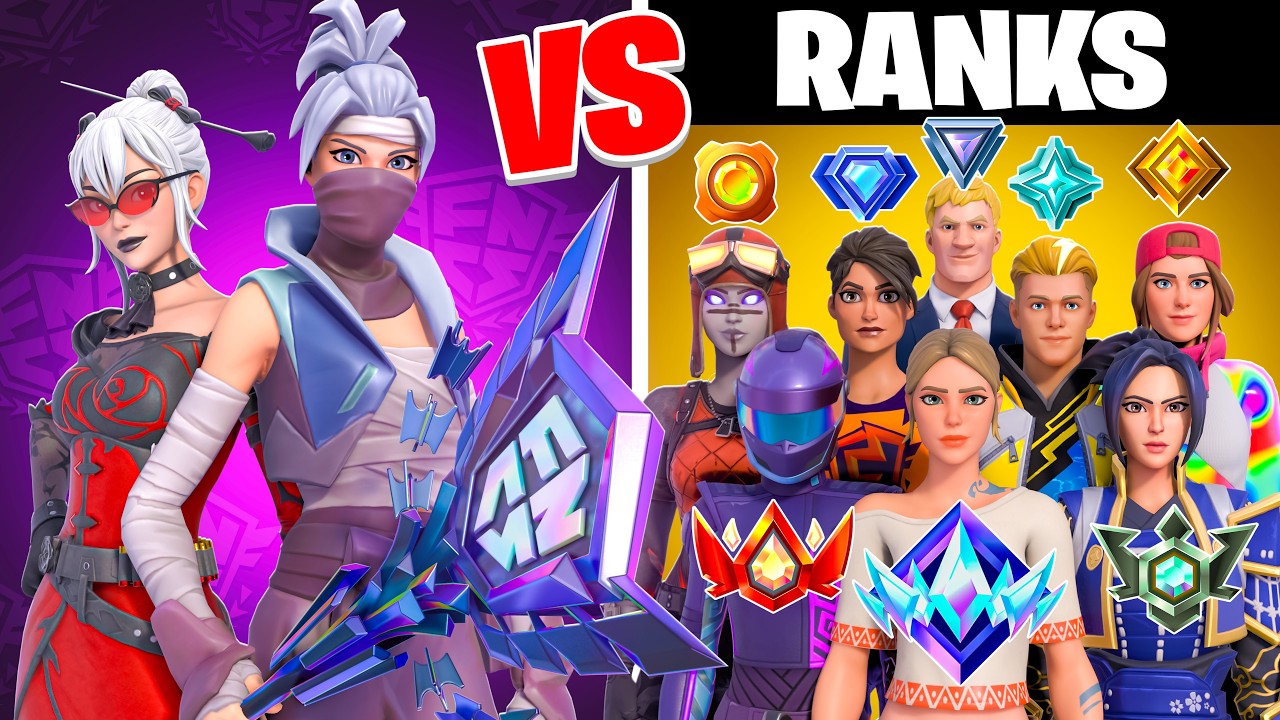 Победители FNCS ПРОТИВ всех рангов в Fortnite