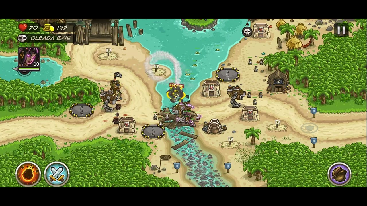 KingdomRush Frontiers ~Puerto Tortuga~ (Campaña, Veterano)