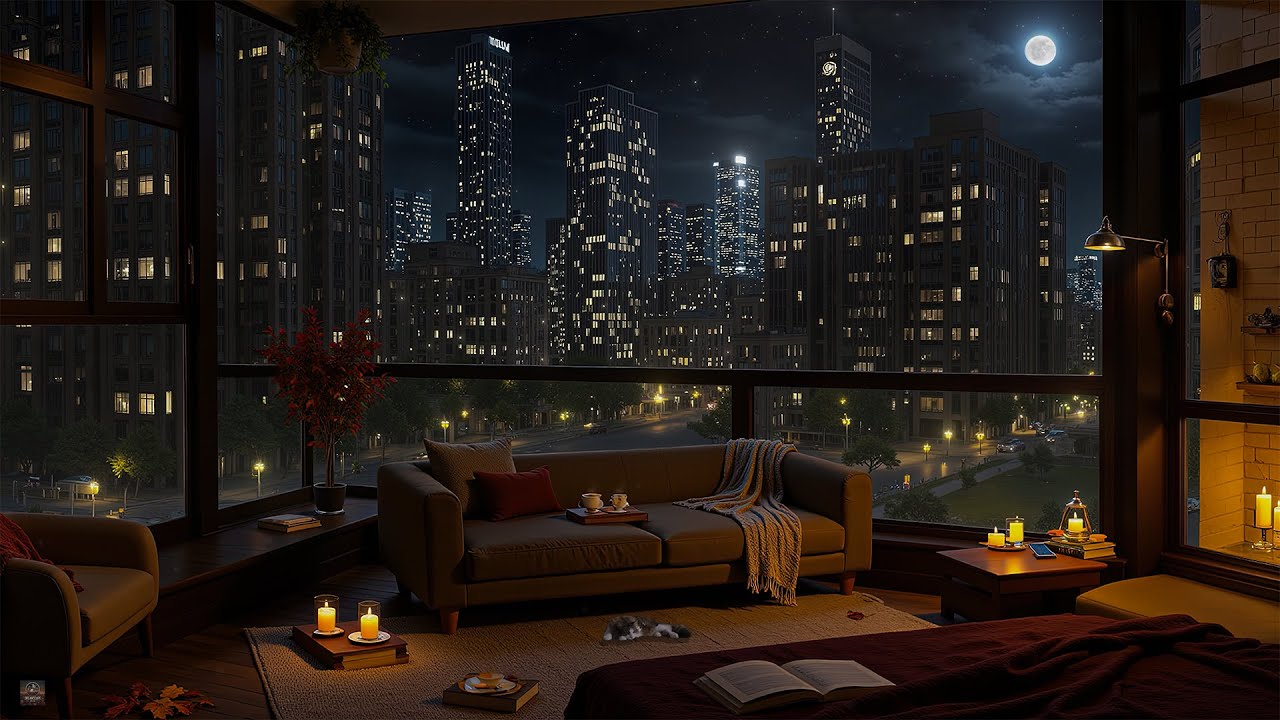 Gentle Sleep Music with Sweet Night Ambience - Smooth Tender Piano Jazz - Soft Background Music