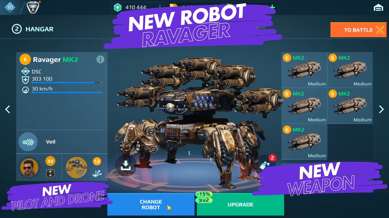 NEW Ravager Robot MK2 With New Weapon & Drone Gameplay || War Robots