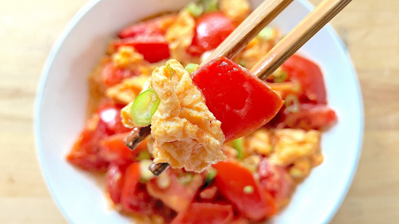 TOMATO EGG STIR FRY - CHINESE STYLE || 10 MINUTE RECIPE (NOOB CAN DO IT!)