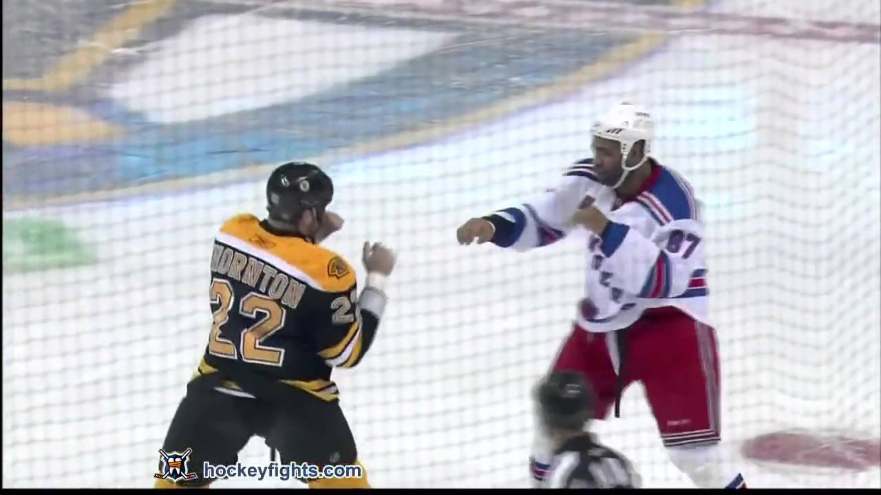 Donald Brashear vs Shawn Thornton Jan 9, 2010