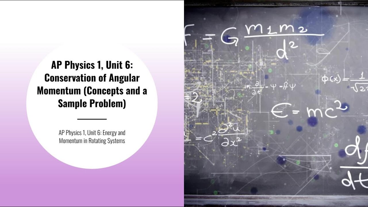 AP Physics 1,Unit 6: Conservation of Angular Momentum -Concepts, Equation, and a Sample Problem