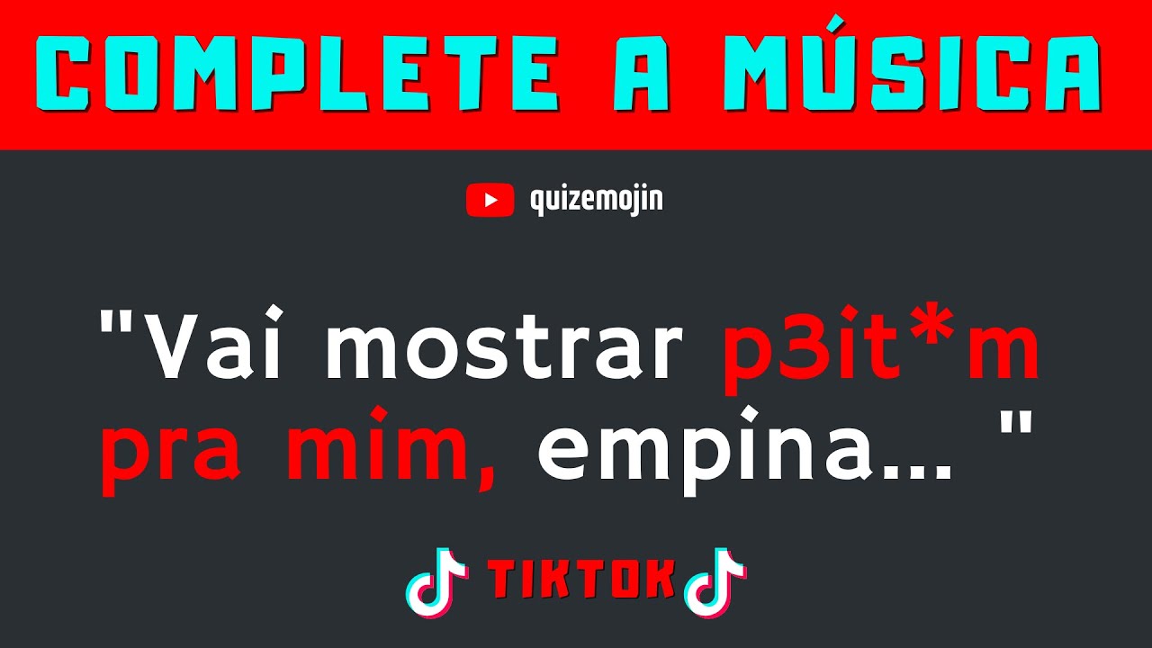 COMPLETE A MUSICA TIK TOK 2022 #2 QUIZ TIKTOK 2022 / QUIZ EMOJIN