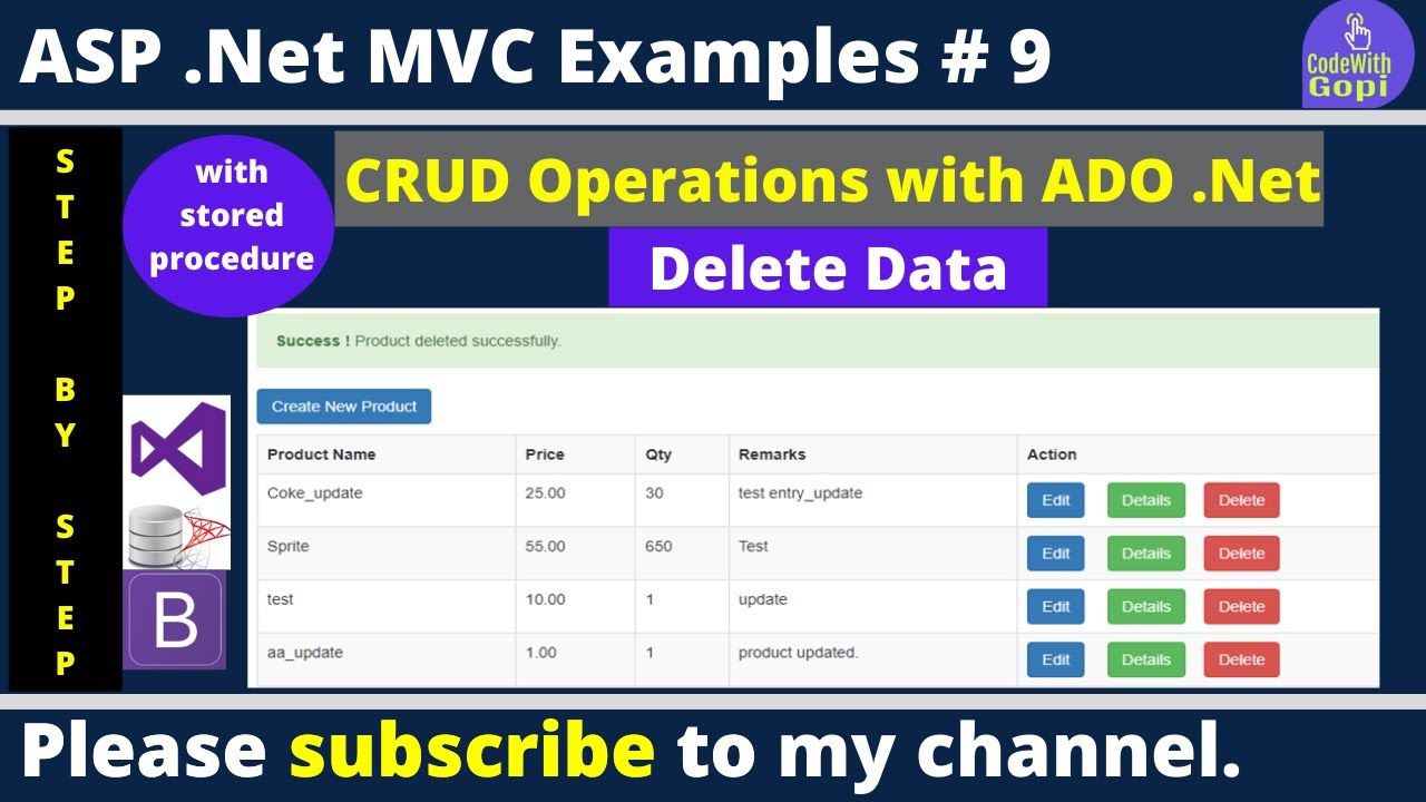 💡 Удаление записей из базы данных с помощью хранимой процедуры SQL в ASP.NET MVC | Учебник MVC дл...