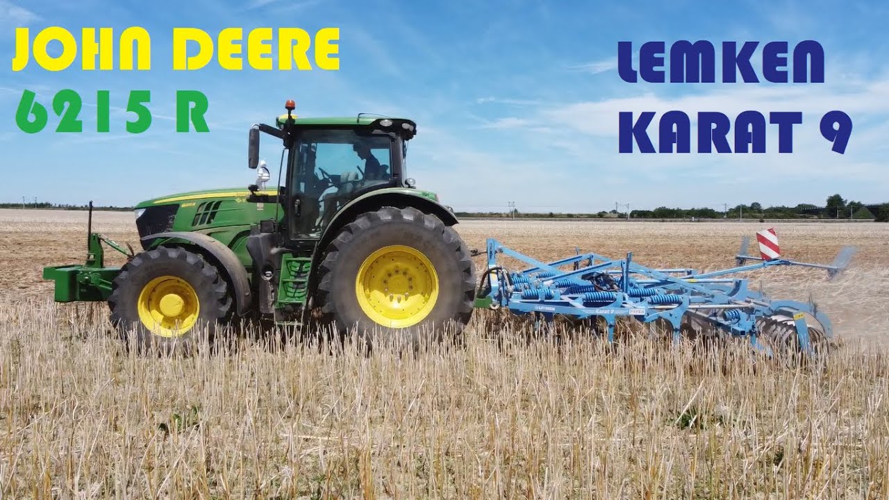 Déchaumage des colza / JOHN DEERE / LEMKEN