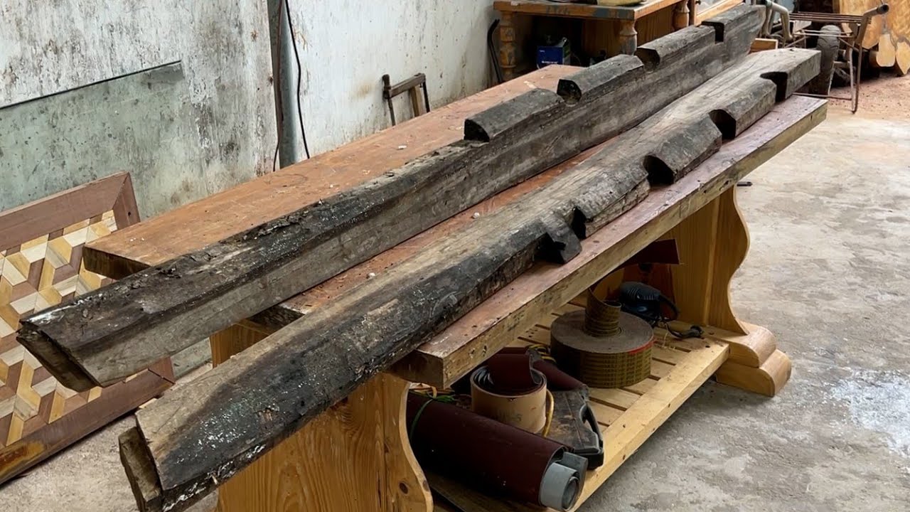 Building A Difficult, rustic Table From Rotten Old Wood // Woodworking Restore Old Wood