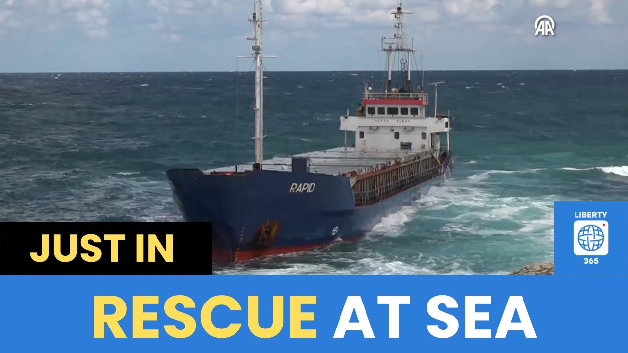 Dramatic Helicopter Rescue: 7 Crew Saved After Cargo Ship Runs Aground in T&uuml;rkiye