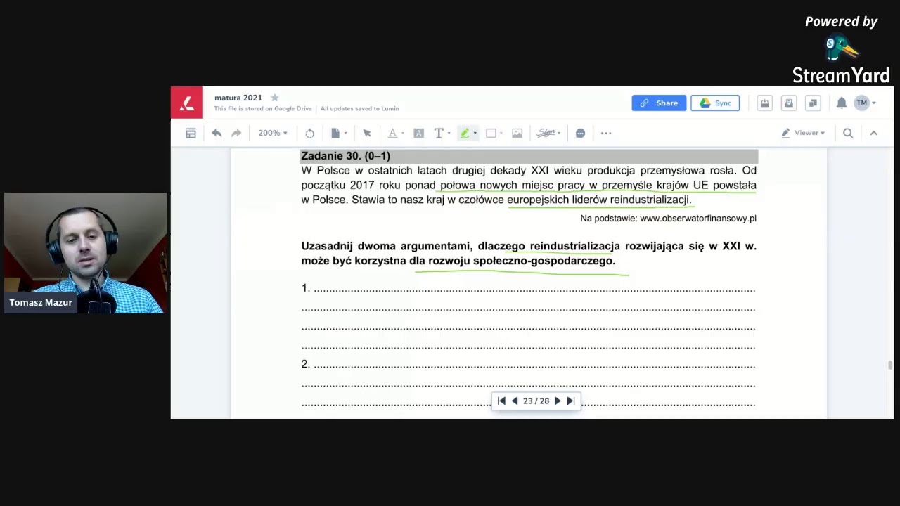 GEO. Matura 2021. Zad. 25-30