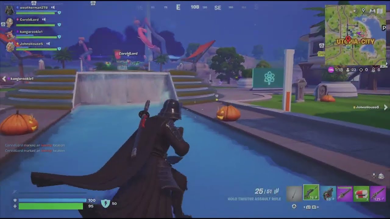 Fortnite | Squads | 2 Wins wirh Samurai Vader