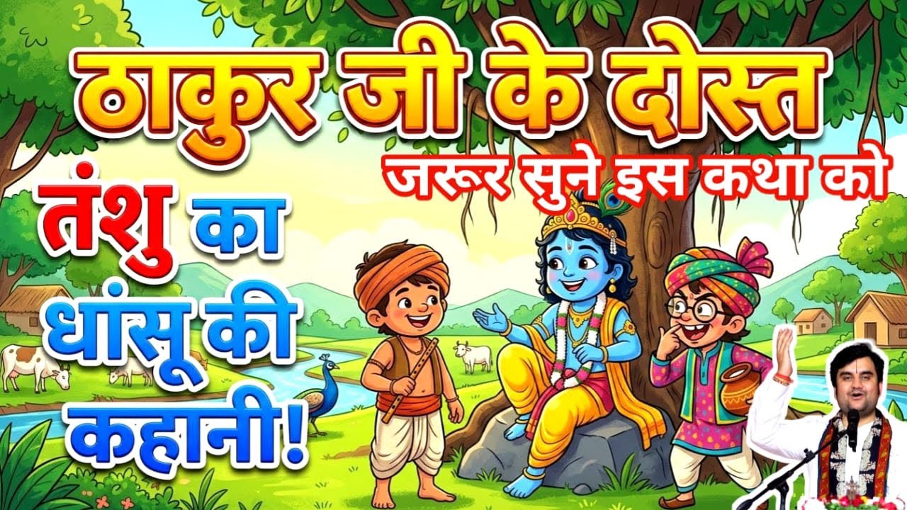 ठाकुर जी के दोस्त तंसुका धँसुका की कहानी ज़रूर सुने इस कथा को #indreshji #bhaktipath #bhagwatkatha 