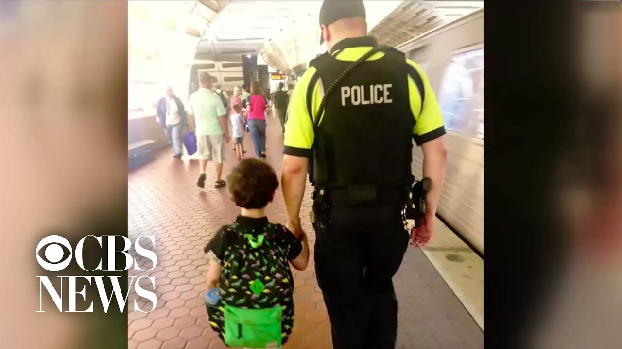 Single mom and son with autism reunite with police officer who calmed boy on train