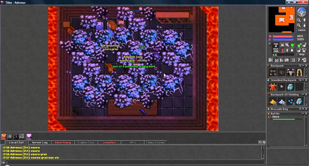 Tibia (The Life of Adronus #25) - Edron Hero Cave (Demons, Grims, Heros, Arak Demons, Warlock)