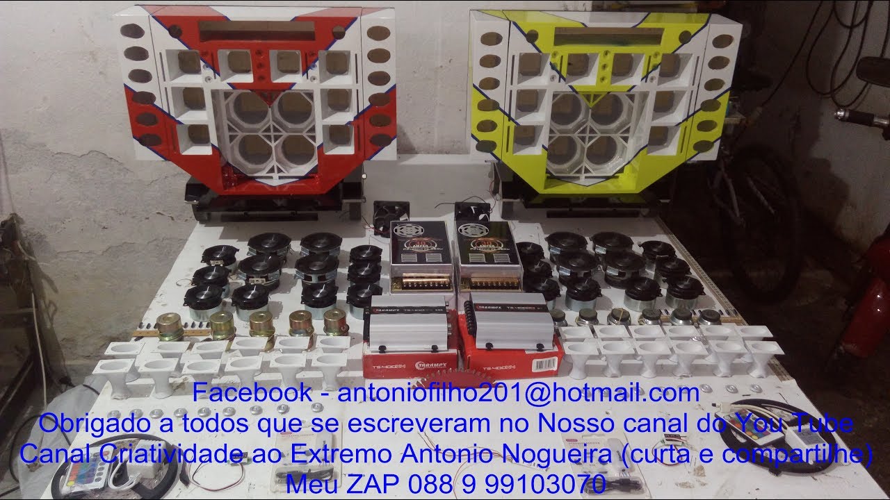 Mini Paredão 8 e 9 já pintado e equipamento