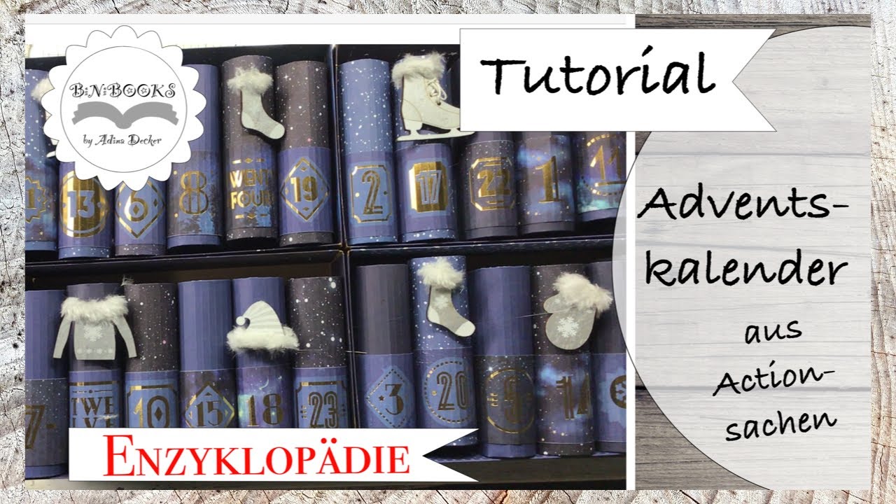 DIY * Adventskalender * Advent Calendar * Enzyklopädie * Bücher * Papier aus Action Haul * Tutorial