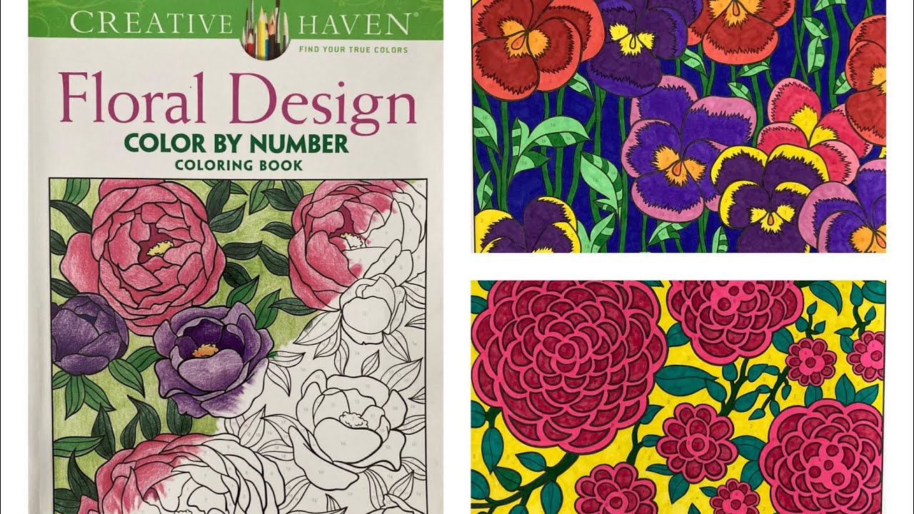 Законченная Раскраска «FLORAL DESIGN»/Creative Haven/Jessica Mazurkiewicz/Completed Coloring Book