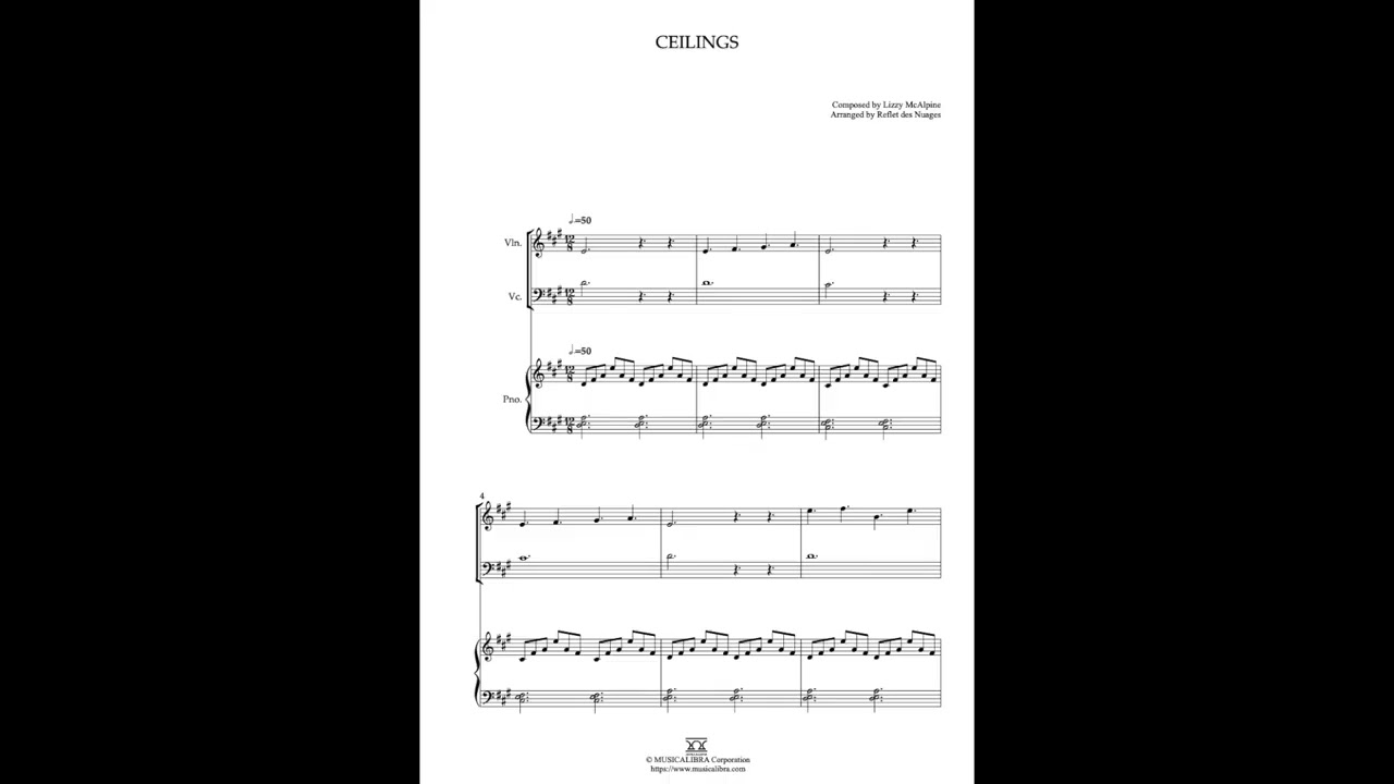 [MUSICALIBRA] ceilings - Violin, Cello and Piano Trio