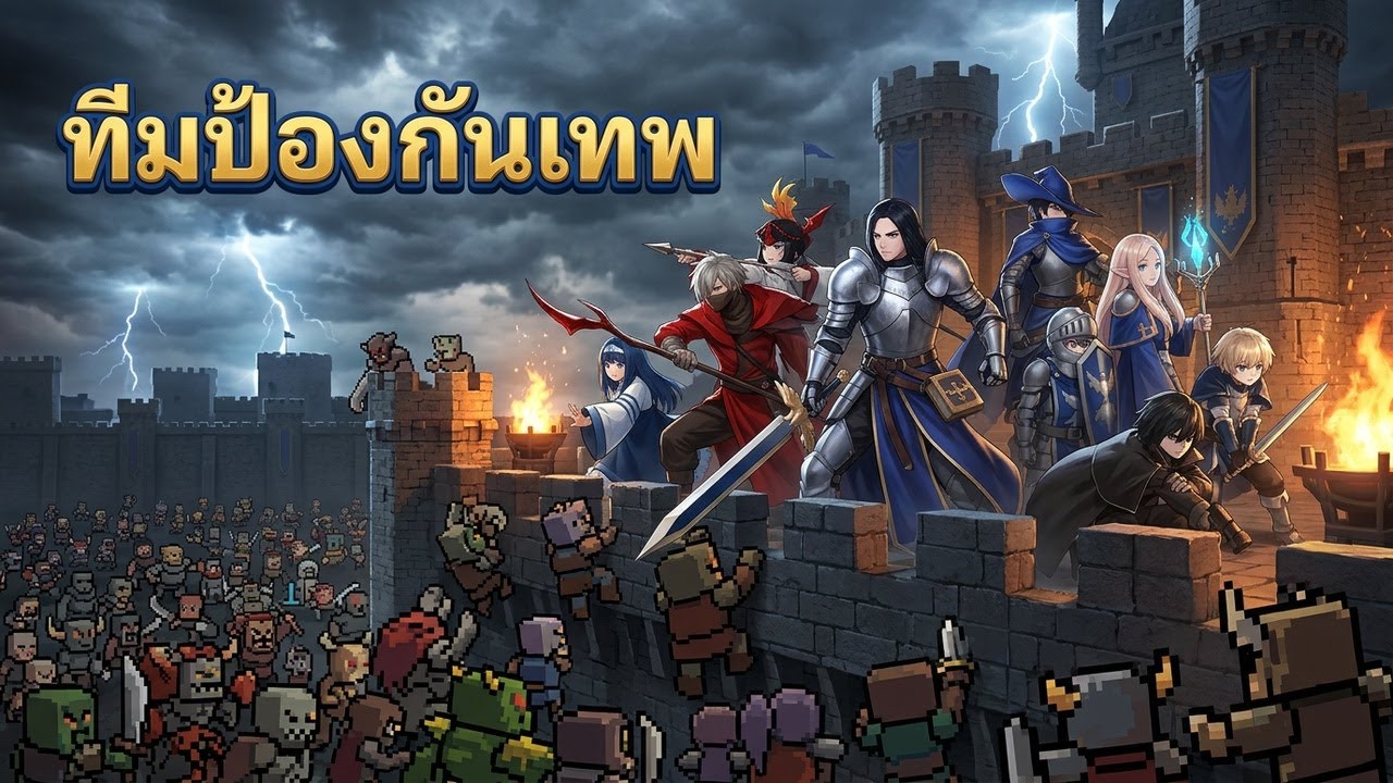 เกมป้องกันปราสาทสไตล์พิกเซลกับเกม 