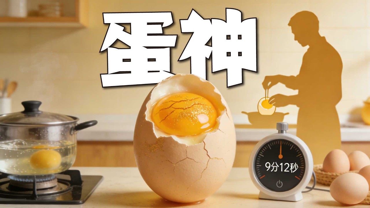 水开下蛋9分12秒，蛋神的金沙纹路水煮蛋秘诀，三天涨粉120万！