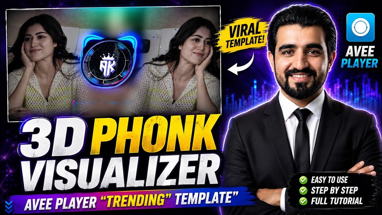 🔥 3D PHONK VISUALIZER Avee Player Trending Template | Full Tutorial 2025,
