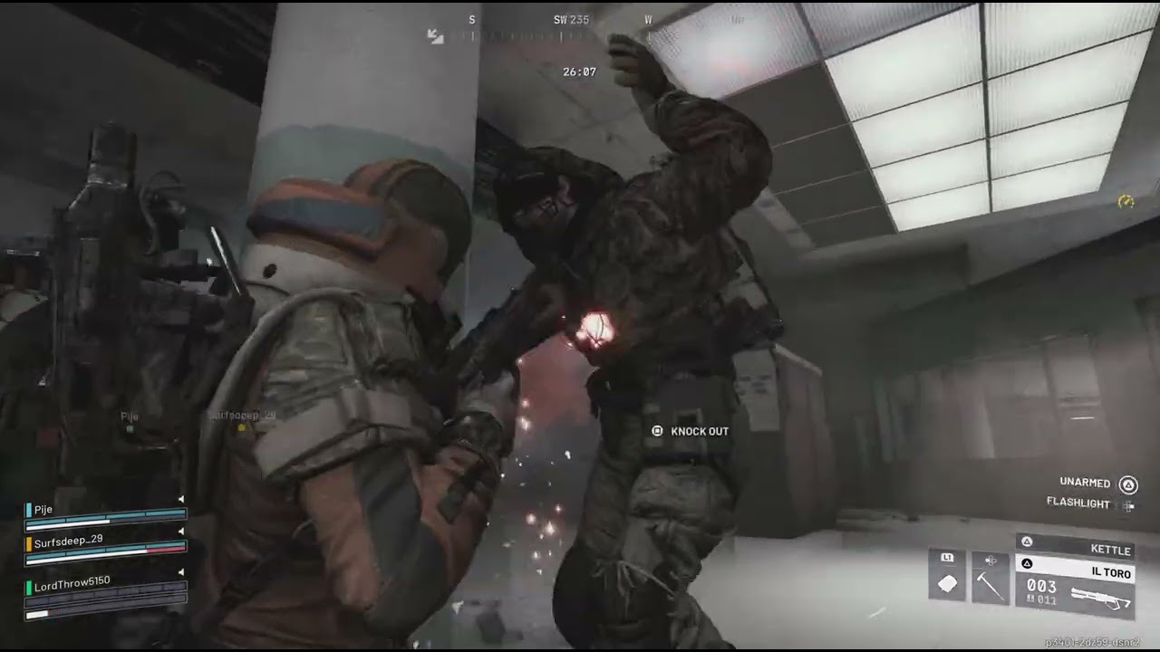 Pije gets carried and friends