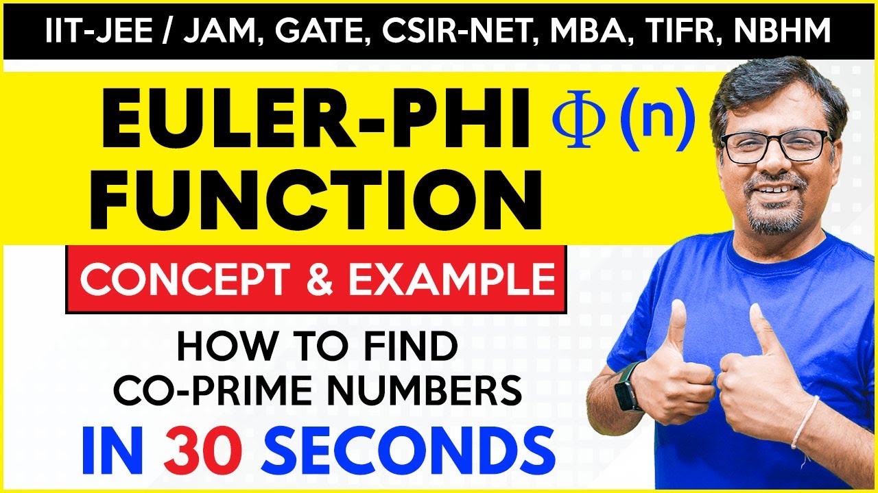 Euler Phi Function Φ(n) - How To Find Co-Prime Numbers In 30 Seconds | Group Theory & Number Theory