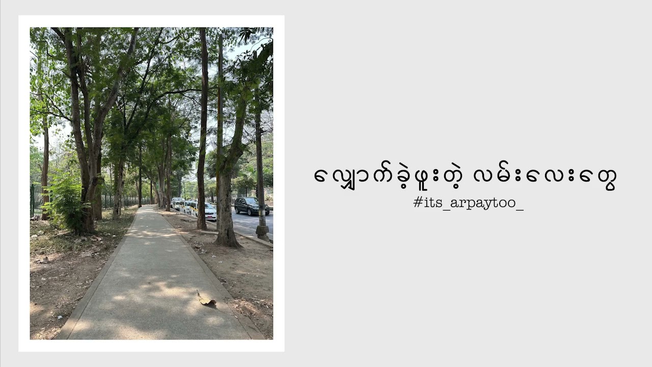 လျှောက်ခဲ့ဖူးတဲ့လမ်းလေးတွေ