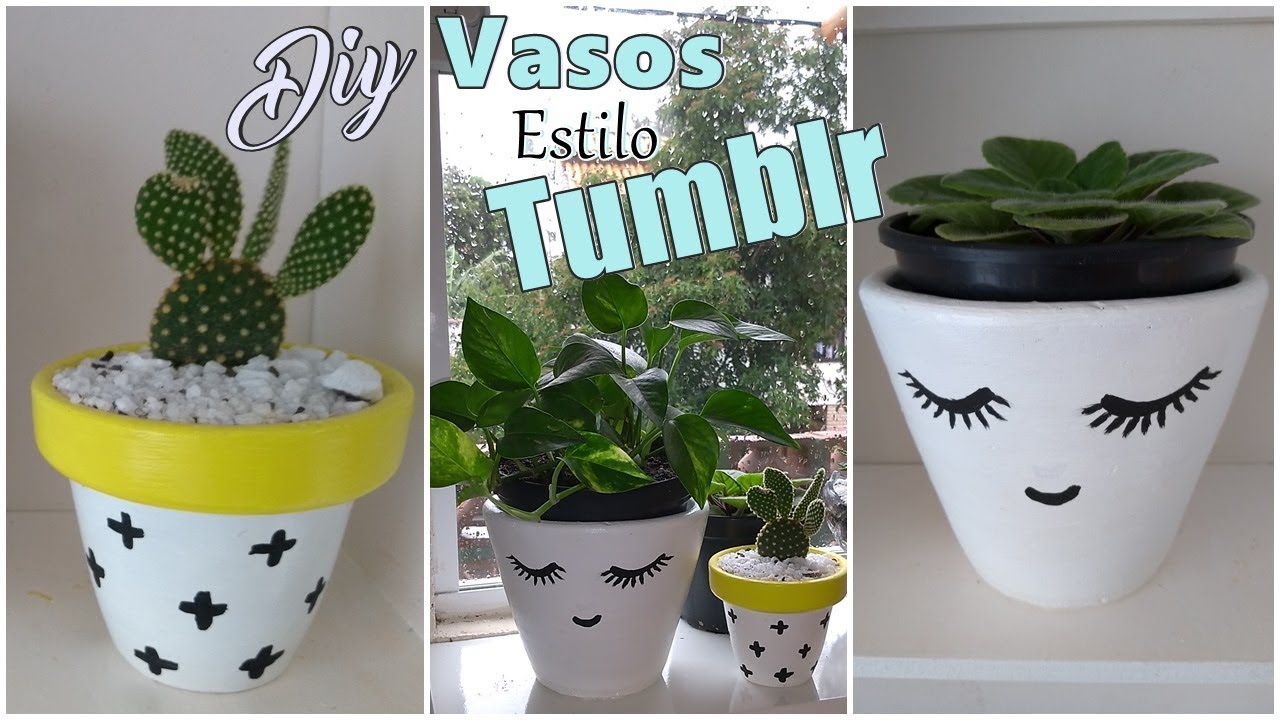 FAÇA VOCÊ MESMO  - Vasos de planta estilo Tumblr | Lidy Artesanato