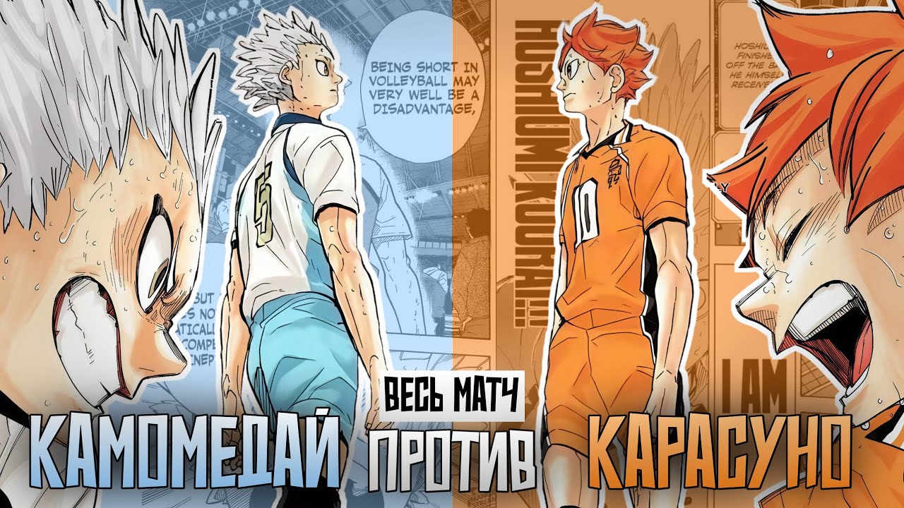 КАРАСУНО ПРОТИВ КАМОМЕДАЙ ВЕСЬ МАТЧ | ПЕРЕСКАЗ | HAIKYUU 