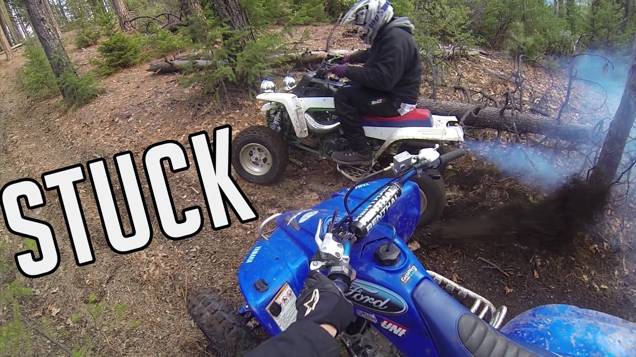 YFZ 450 and Banshee 350 Stuck on a hill climb - PART 4