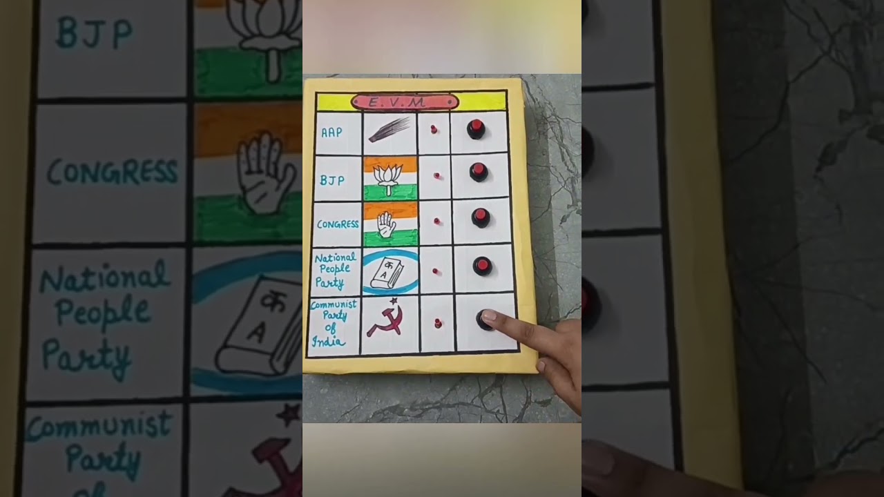 Electronic voting machine working model #dm for craft work