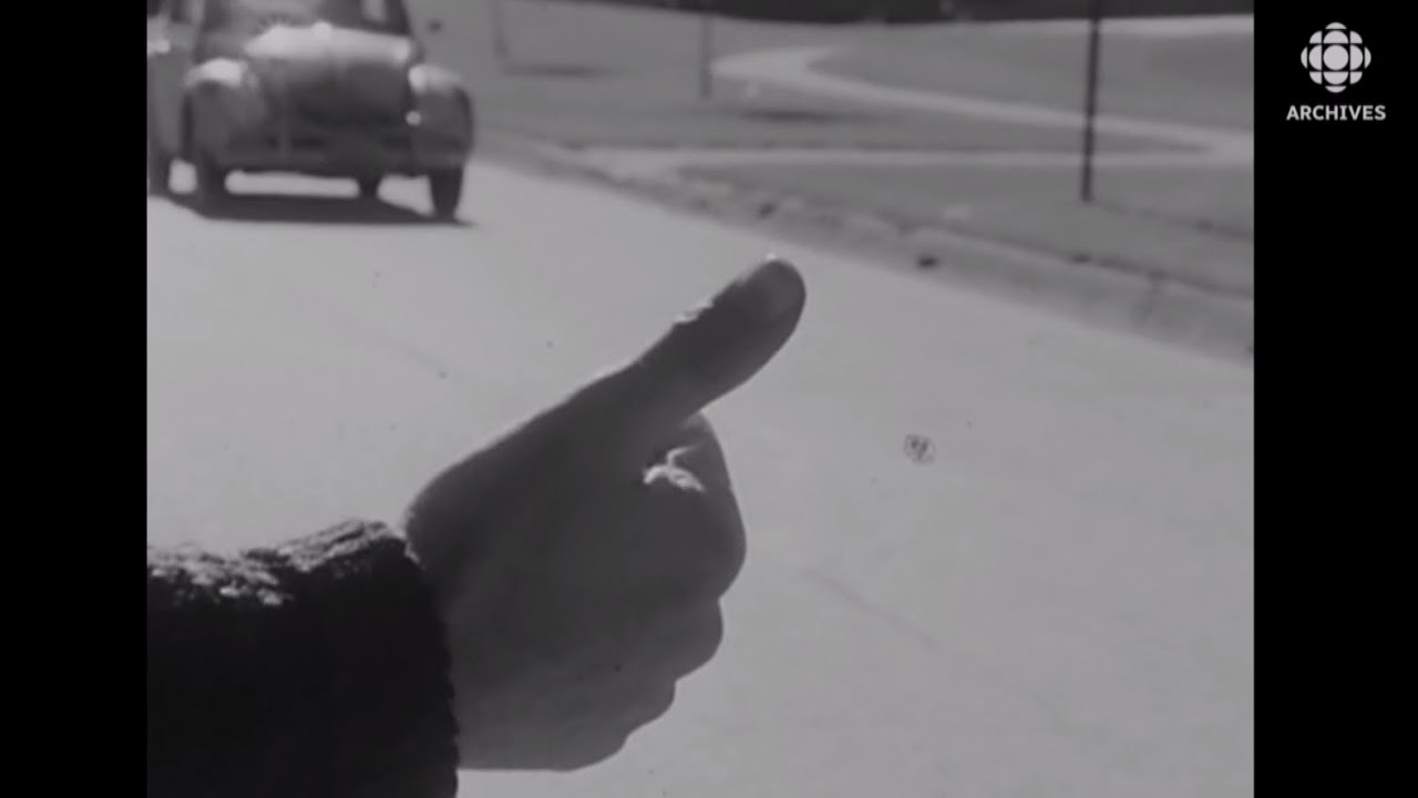 Des autostoppeurs à Sherbrooke en 1970